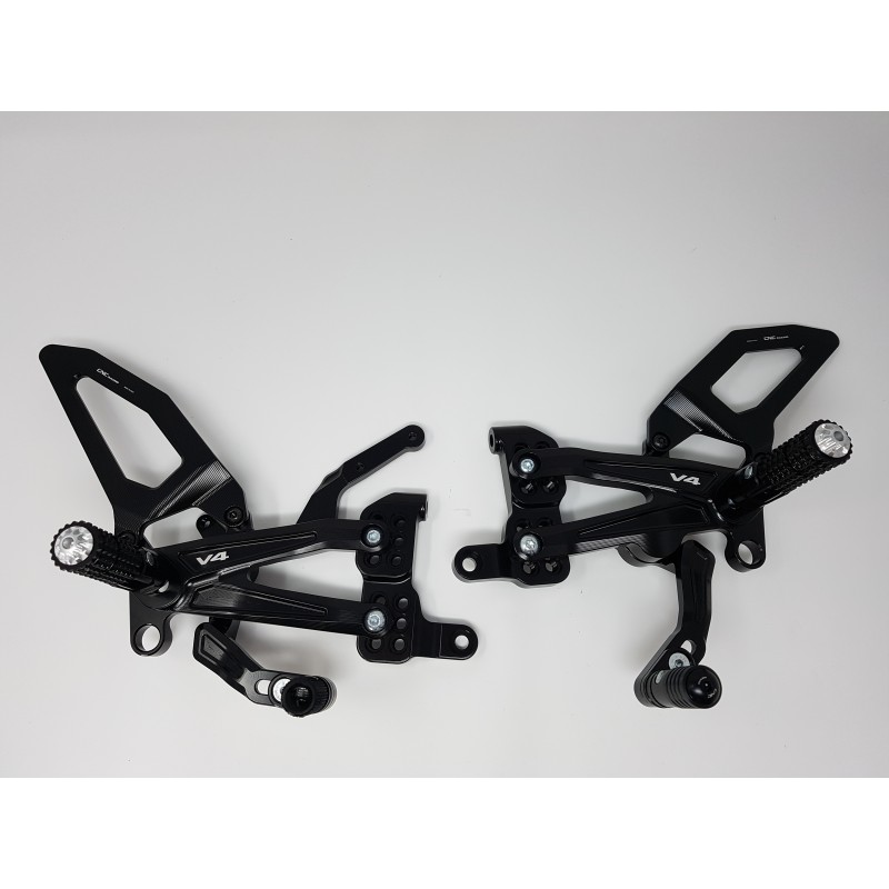 CNC Racing RPS Adjustable Rearset for the Ducati Panigale V4 / S / Speciale / R - Aluminum Heel Guards CNC Racing RPS Adjustable Rearset for the Ducati Panigale V4 / S / Speciale / R - Aluminum Heel Guards